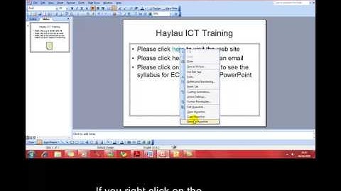 AM 6.6.1.1 Hyperlinks Microsoft PowerPoint 2003