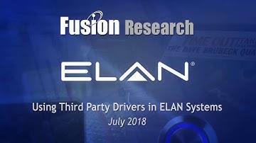 Using third party drivers in ELAN control systems