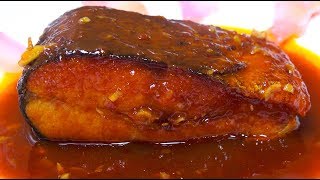 Salmon with Sriracha Sauce - Fried Fish Sweet Sauce - How to fry Fish - Crispy Fish