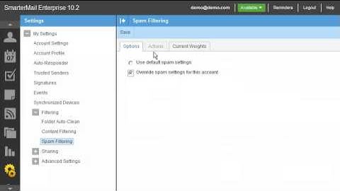 How to setup and manage Spam Filtering in SmarterMail