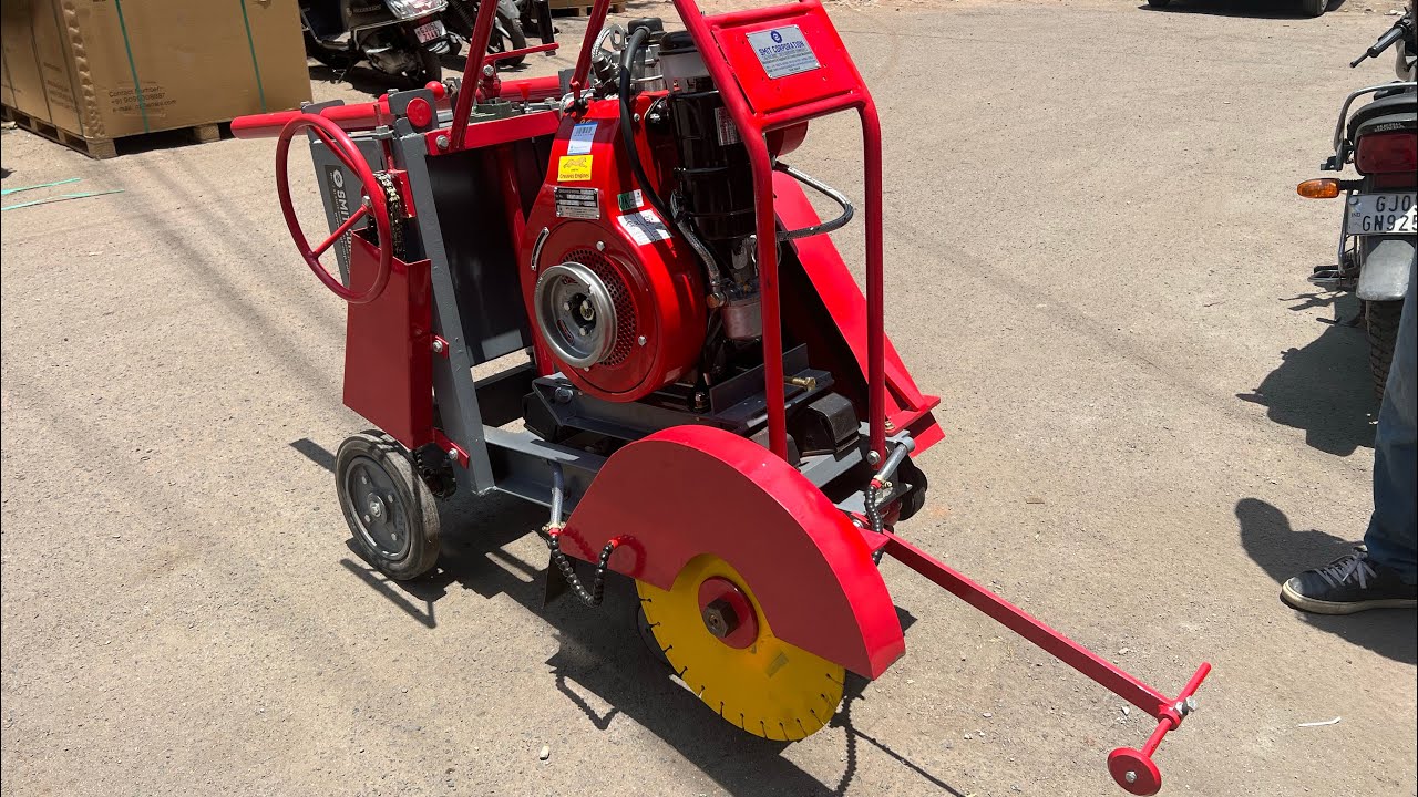 Concrete Road Groove Cutting machine Road Groove Cutter YouTube