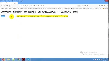 How to convert number to words in Angularjs?