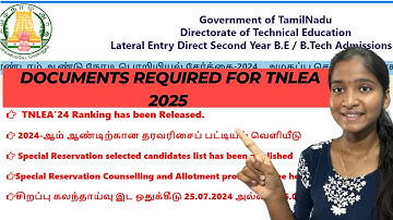 TNLEA Counselling 2025: Required Documents for Lateral Entry | Full Guide!