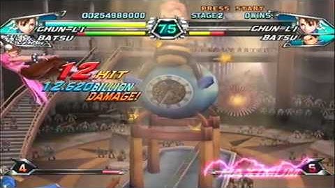 Tatsunoko vs. Capcom Arcade Mode - Batsu/Chun-Li Playthrough Part 1/2