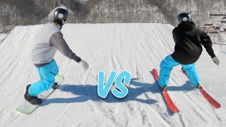 Skiing vs. Snowboarding: What's Easier To Learn In The Terrain Park?? by The Bag o' Tricks 15,456 views 7 months ago 4 minutes, 56 seconds