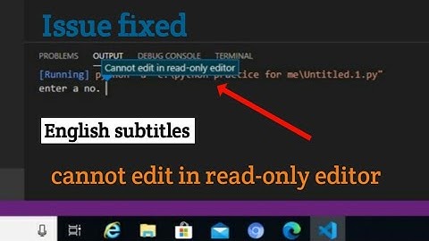 ISSUE FIXED: Cannot edit in read-only editor in visual studio code ||problem solved|| English CC