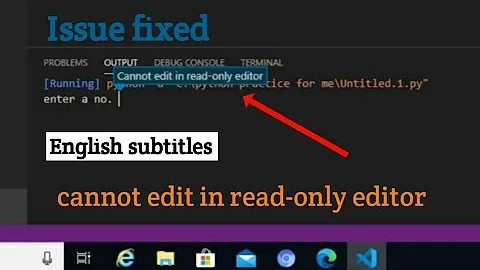 ISSUE FIXED: Cannot edit in read-only editor in visual studio code ||problem solved|| English CC