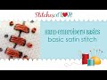 Basic Satin Stitch Hand Embroidery Stitch Tutorial