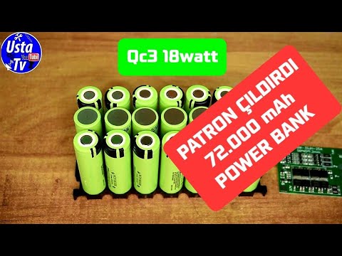 🔥🔥72000 mAh powerbank🔥🔥, Li-ion akü yapımı