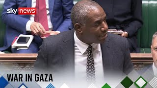 Foreign secretary David Lammy 'outraged' by Israel's restricting aid into Gaza