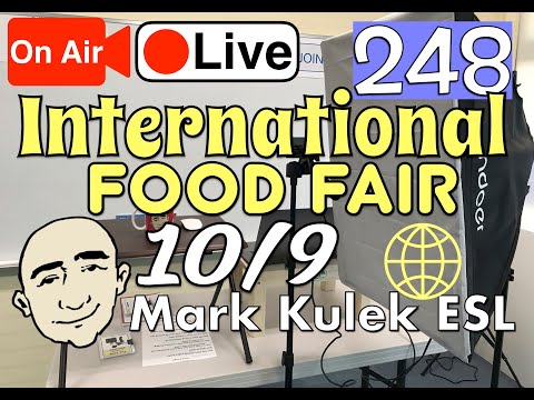 #248 Internationale fødevarer | Mark Kulek LiveStream Lektion - ESL