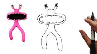 Como DESENHAR o PINK do RAINBOW FRIENDS ROBLOX - Como DIBUJAR a PINK de RAINBOW  FRIENDS ROBLOX 