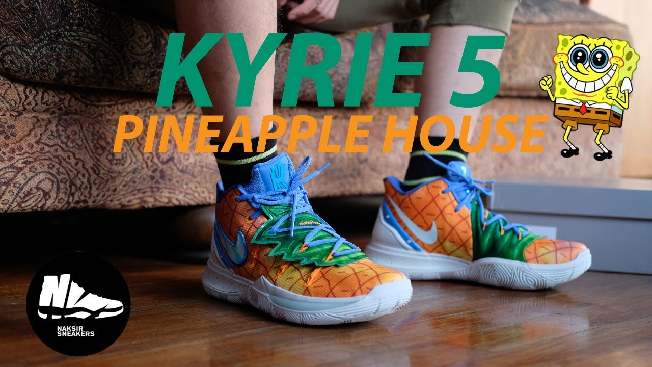 kyrie 5 pineapple on feet