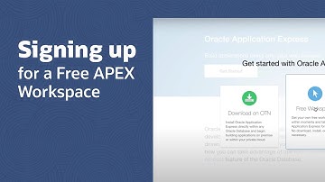 Signing up for a Free APEX Workspace