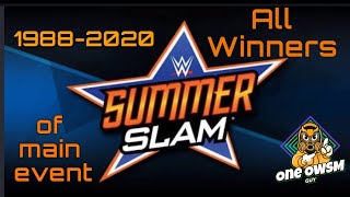 WWE: All Winners of SummerSlam PPV main winners (1988-2020).