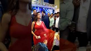 Red saree girl dancing Every one enjoying