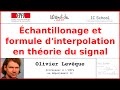 Échantillonage Et Formule D Interpolation En Théorie Du Signal Olivier Levêque