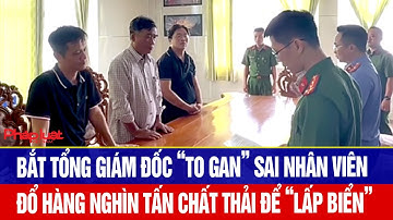 Bắt Tổng giám đốc một công ty sai nhân viên đổ hàng nghìn tấn chất thải “lấp biển”