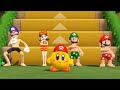 Mario Party 9 Minigames Step it Up Challenge - Waluigi vs Daisy vs Luigi vs Mario