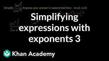 Simplifying expressions with exponents 2 | Algebra I | Khan Academy