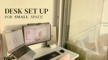 A Minimalist Desk Set up & Accessories - For Small Space - Productivity - Soft/Calming video