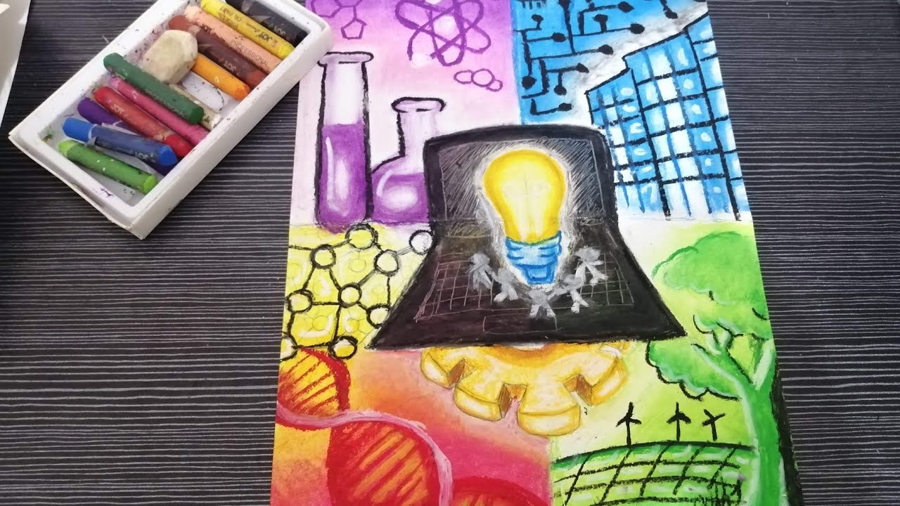 science and technology poster drawing. science drawing | By Easy Drawing  SAFacebook