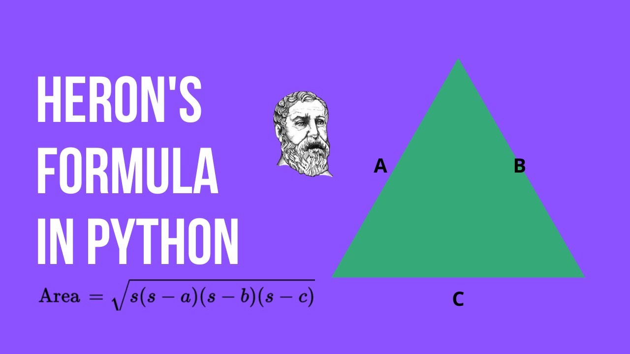 📐Heron's Formula In Python | Python project😍 - YouTube