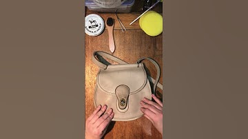 Vintage Cream Coach Post Bag Restoration ASMR