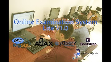 Online Examination System Lite V1.0 using PHP MySQL and Bootstrap