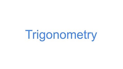 Trigonometry - GCSE Maths