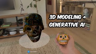 I made 3D models in Vision ProTesting GenAI Tool Meshy