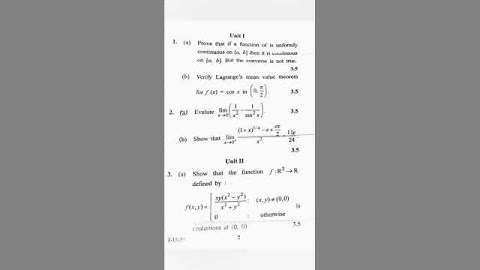 bsc 3rd 2024 advanced calculus previous year paper CBLU || 6th sem|| 3rd year|| 3rd sem CBLU Bhiwani