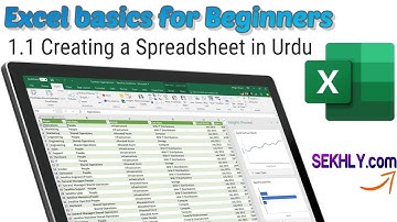 Excel basics for Beginners | 1.1 How to Create a Spreadsheet in Urdu/Hindi | Complete Tutorial