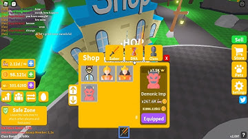 Buying the max rank Demonic Imp in [20,000x 👑] Saber Simulator!!!