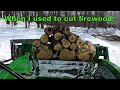 John Deere 4720 compact tractor Frigid cold Wisconsin when I used to cut wood!