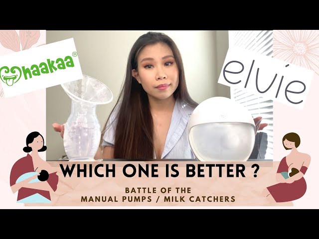 HAAKAA VS ELVIE CURVE : Battle of the Milk Catchers / Manual breast pumps  // Review & Demo 