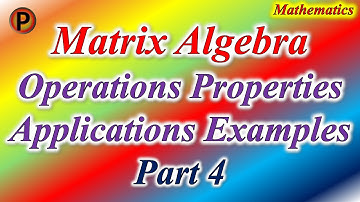 12M0304 IN HINDI Matrices in Mathematics Calculation Matrix आव्यूह  Part 4 ✅