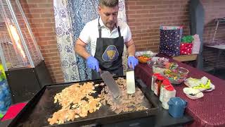 Como Hacer Fajitas Mixtas de Carne, Pollo y Camaron a la Plancha