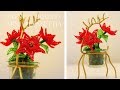 French beaded mini poinsettias free pattern and tutorial, Christmas flowers  redesign