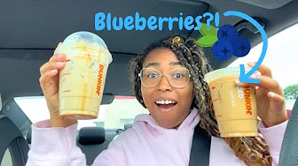 Trying Dunkin Donut Blueberry Iced Coffee 🫐 Dunkin Donut Summer Menu 2024 thumbnail