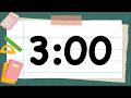 3 Minute Cute Back to School Math Timer (Fun Bells Alarm at End, No Music)