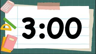 3 Minute Cute Back to School Math Timer (Fun Bells Alarm at End, No Music)