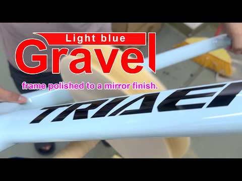 Light blue Gravel frame polished to a mirror finish.#icancycling
