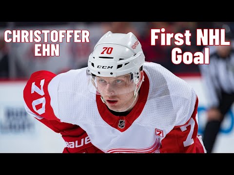 Christoffer Ehn #70 (Detroit Red Wings) first NHL goal 23/12/2018