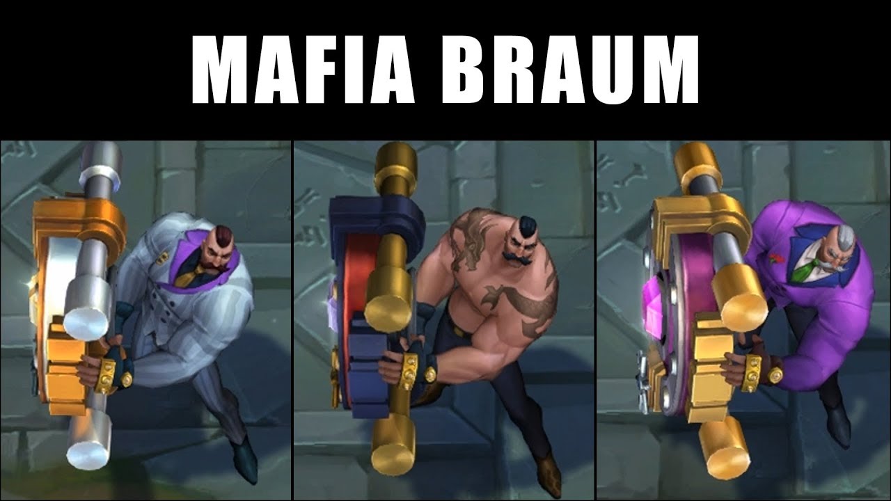 Braum Mafioso croma, Braum Mafioso chroma, Braum Mafioso croma skin, Mafia Brau...