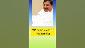 mp board class 10 topper result | class 10 topper list