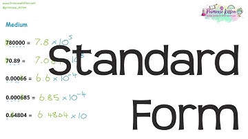 Schrijfstandaardformulier | Herhaling voor wiskunde GCSE of iGCSE