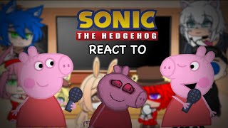 Sonic Characters React To Friday Night Funkin VS Peppa Pig - Muddy Puddles Funkin // GCRV