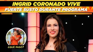 Ingrid Coronado sufre un fuerte susto durante programa en vivo ¿Qué pasó?