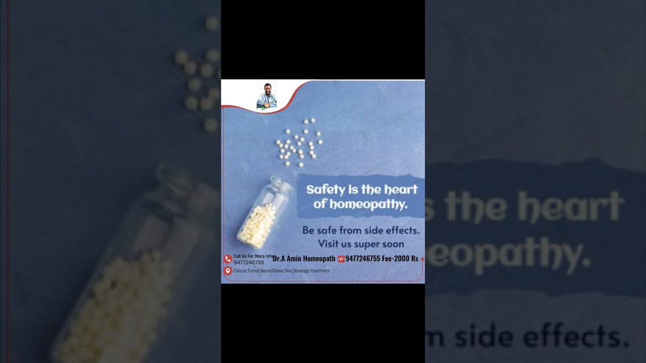 Safety is the heart of Homeopathy. Be safe from side effects